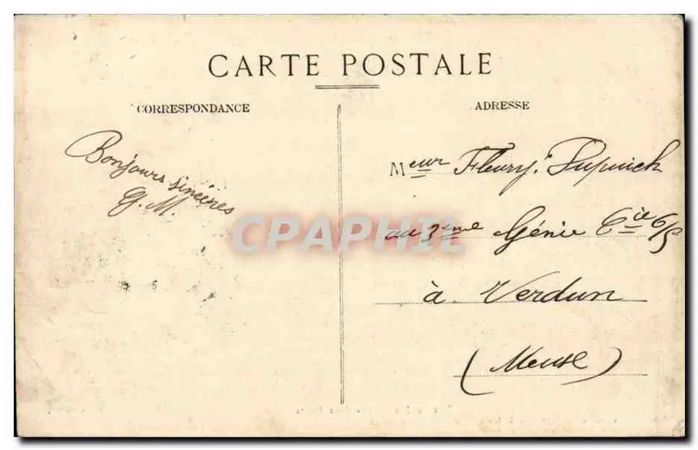 Merville - De Twee Bruggen — Drukkerij van het Tijdschrift van Merville, L. Loiez, A. Drieux, opvolger, 11 straat Croisée - Achterkant