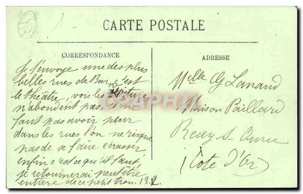 Bar-le-Duc — Le Théâtre et la Rue Rousseau — Édition des Magasins Réunis - Rückseite