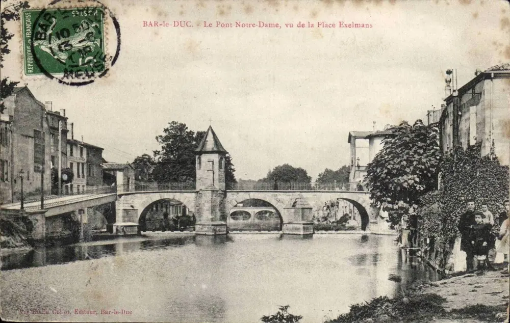 Bar-le-Duc - Le Pont Notre-Dame, von der Place Exelmans aus gesehen — Verlag: Vve Bonlie Col. n°, Bar-le-Duc - Vorderseite