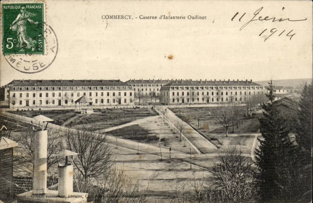 Commercy — Kaszern Oudinot — wydawca G. For, następcy, księgarz, Commercy - Awers