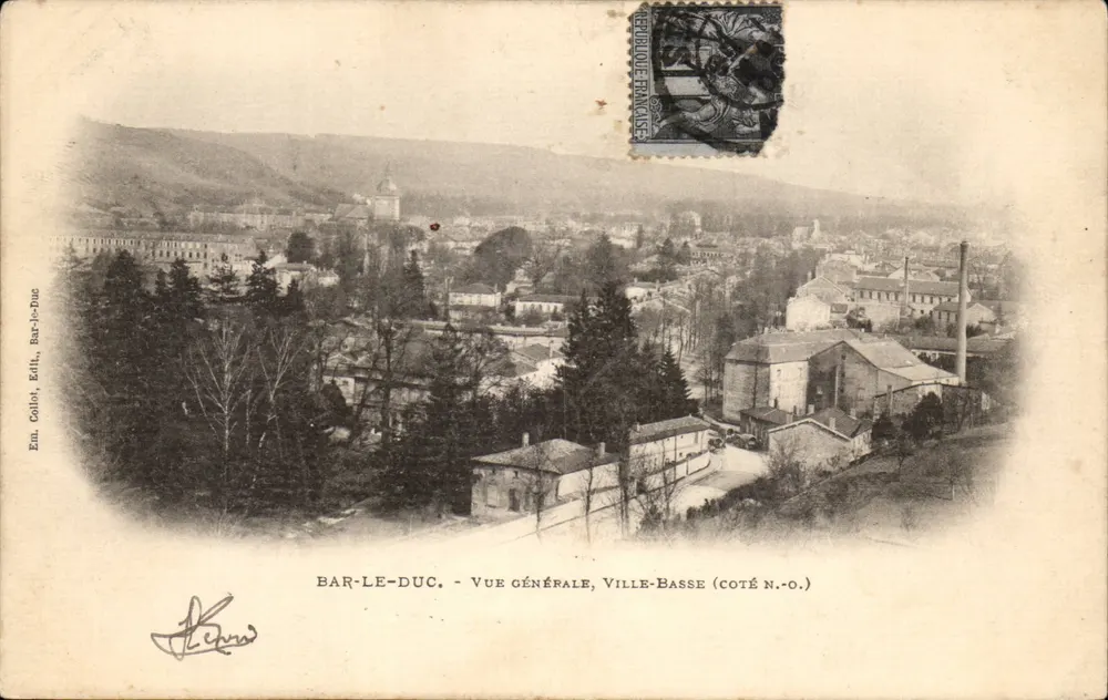 Bar-le-Duc — Vista geral, Cidade Baixa (lado N.-O.) — Editor Em. Collot, Bar-le-Duc - Frente