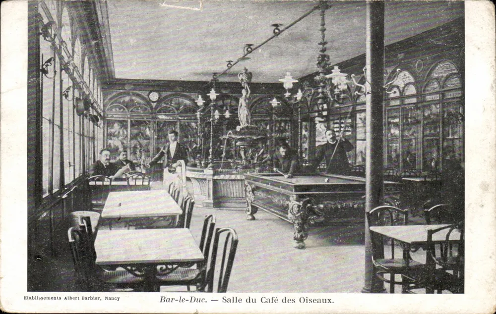 Bar-le-Duc — Sala del Café des Oiseaux — Etablissements Albert Barblier, Nancy - Anverso