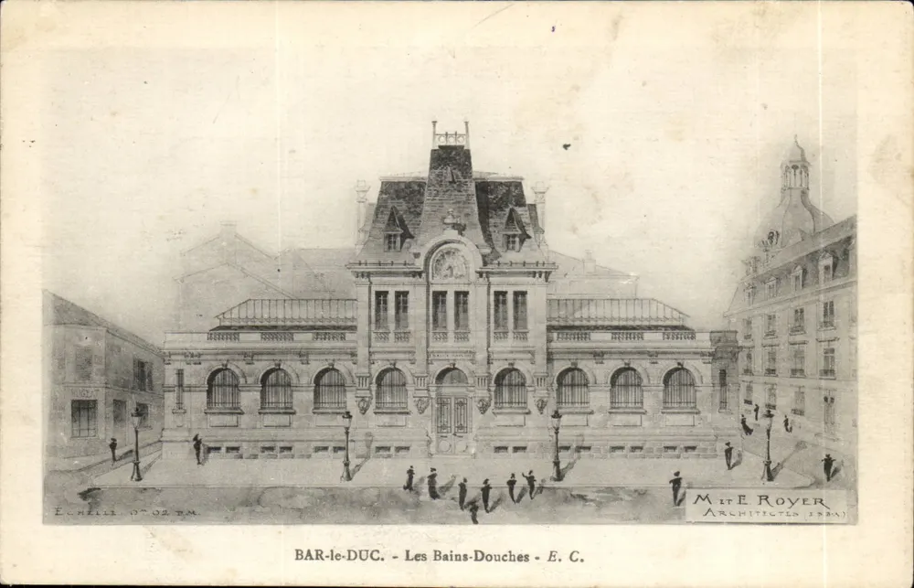 Bar-le-Duc - Os Banhos de Água - M. E. Royer Arquiteto (1884) - Frente
