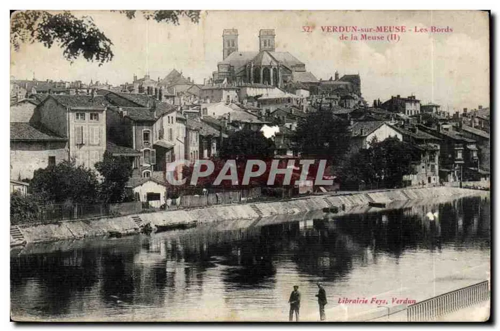 Verdun-sur-Meuse — As margens do rio Meuse (II) — Livraria Feys, Verdun - Frente