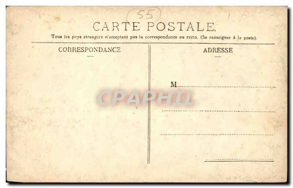 Verdun, em 1900 — Bispo — Seminário Maior — A. Nicolas, editor, Verdun - Verso