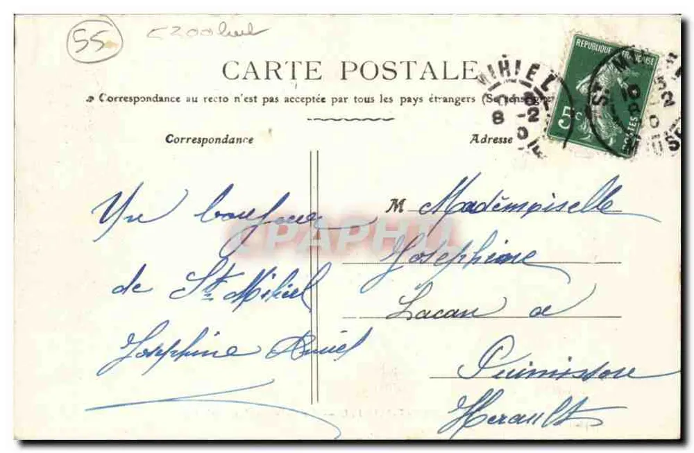 Saint-Mihiel — El Calvario de las Rocas — Ch. Foliguet, fotógrafo-editor - Reverso