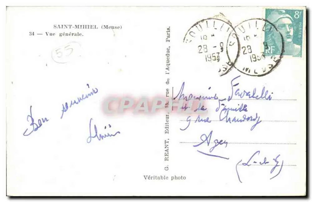 Saint-Mihiel (Meuse) — Vista geral — G. Reiant, Paris - Verso