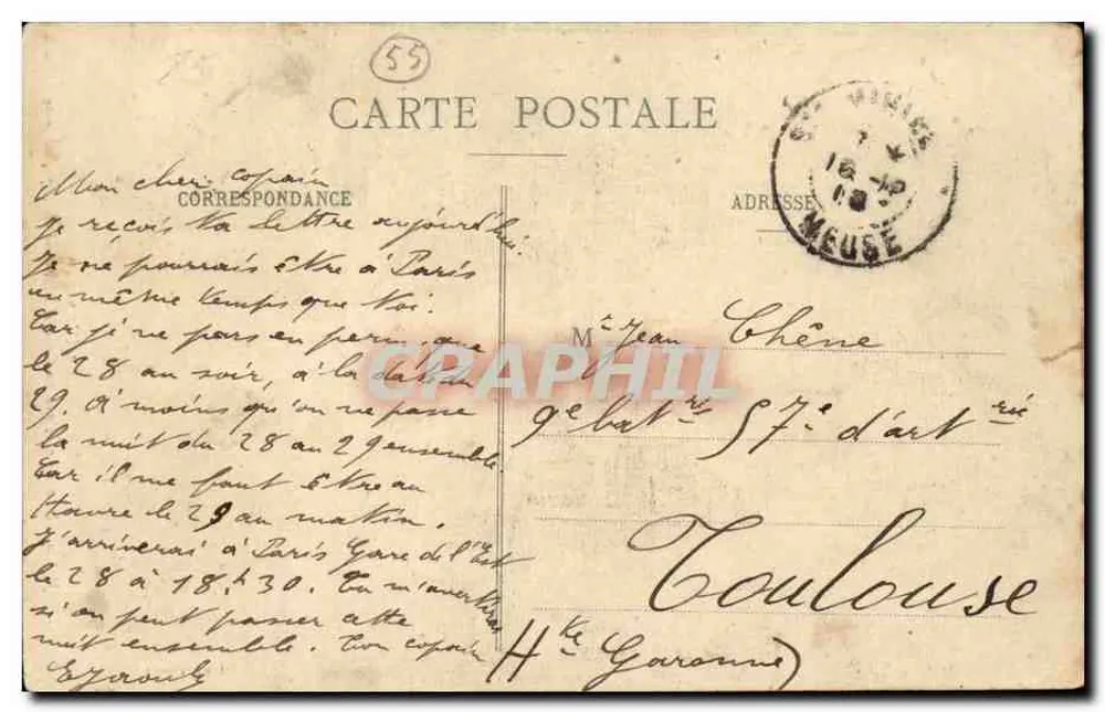 Saint-Mihiel — Denkmal für General Blaise, getötet 1870, Belagerung von Paris — La Meuse Illustrée - Rückseite