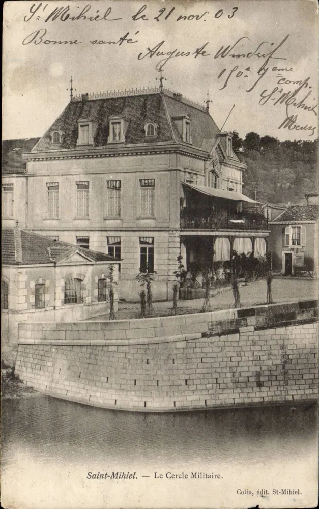 Saint-Mihiel — O Círculo Militar — editor Colin, St-Mihiel - Frente