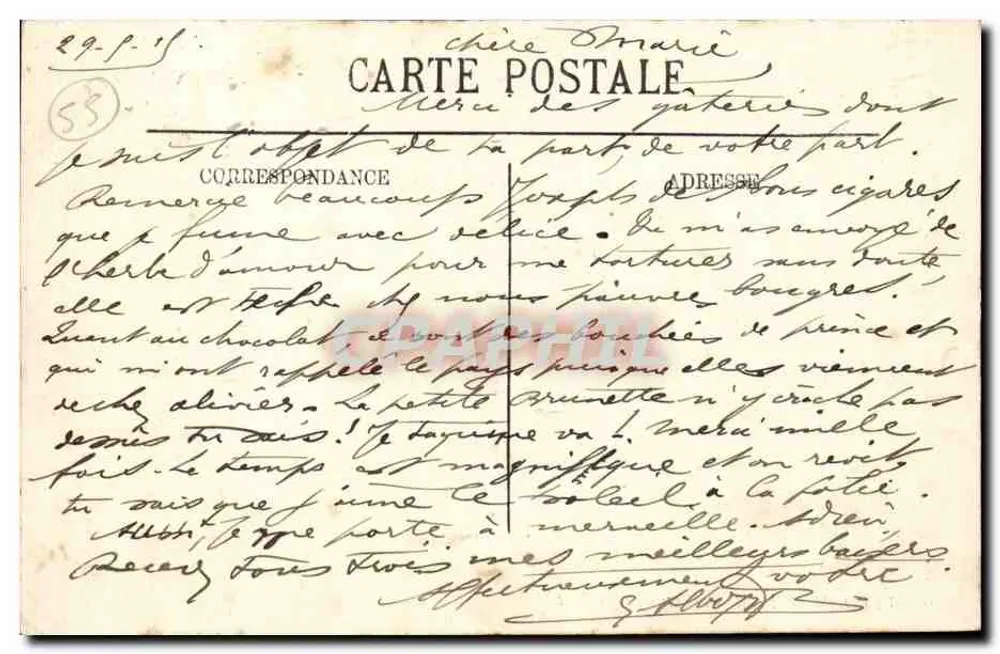 Verdun — Das Offiziersmesser und Porte Chaussée — LL. — Nr. 70 - Rückseite