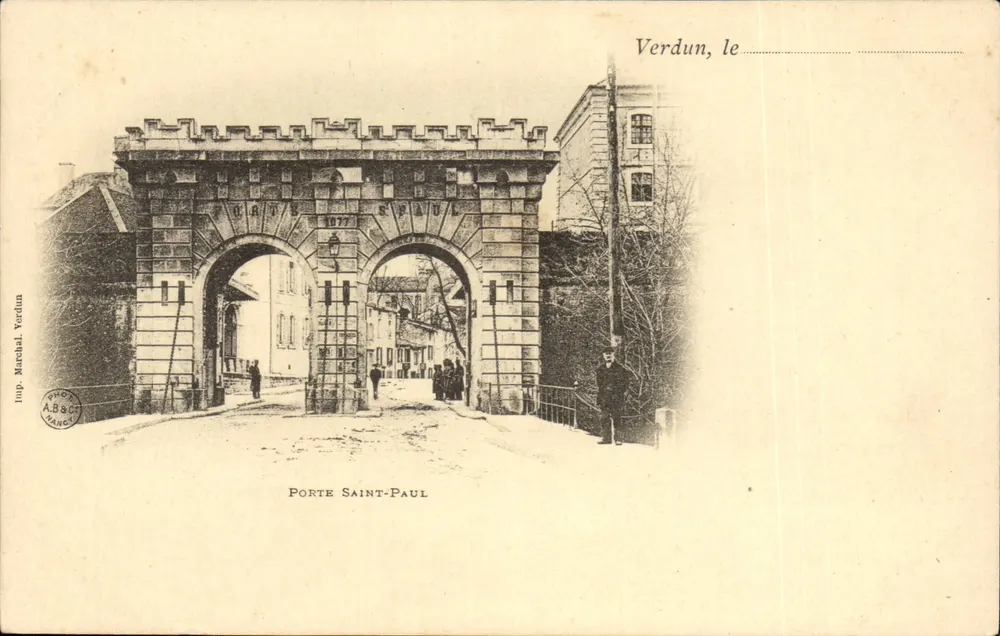 Verdun, Porta Saint-Paul — editor Marchal, n° de série 55 - Frente
