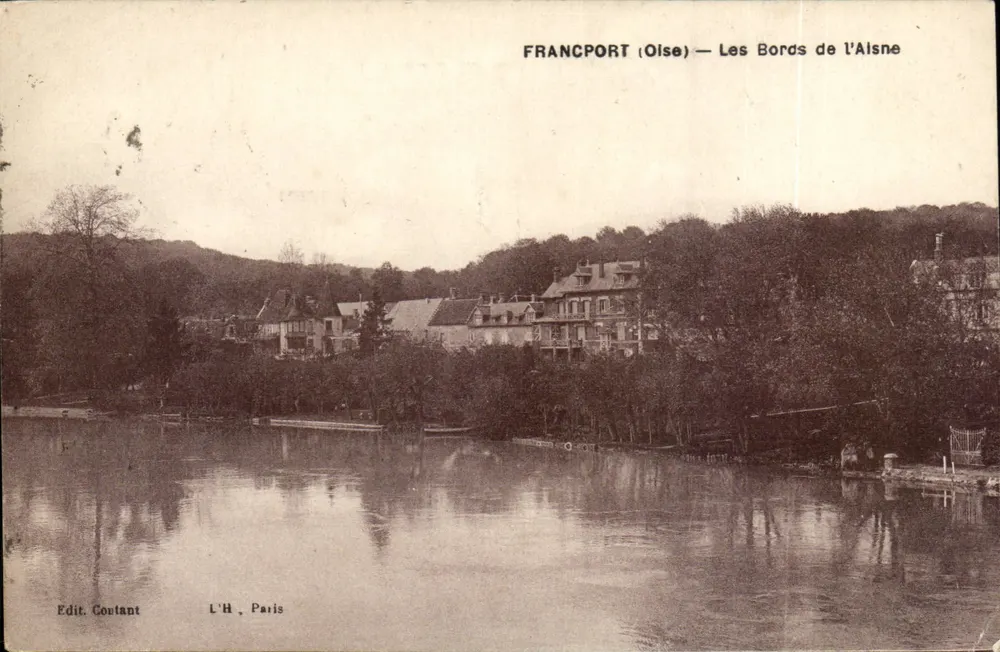 Francport (Oise) — As Margens do Aisne — Edit. Coutant, L'H, Paris - Frente