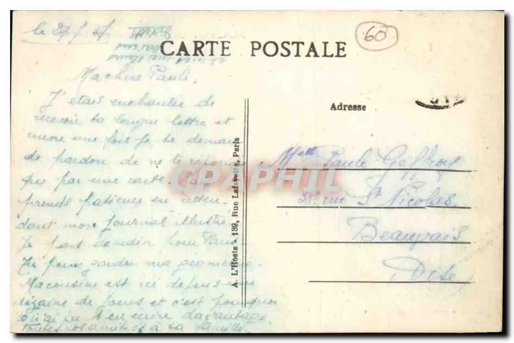 Francport (Oise) — As Margens do Aisne — Edit. Coutant, L'H, Paris - Verso