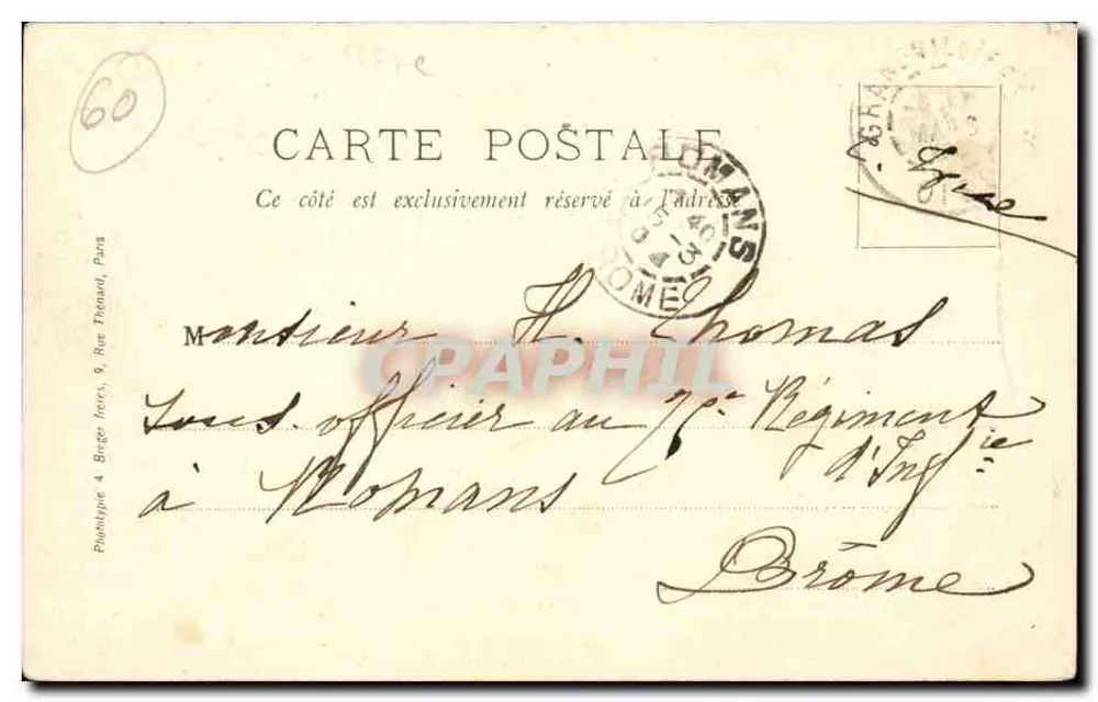 Grandvilliers — Place Barbier — Imp. Sinel, Grandvilliers - Verso