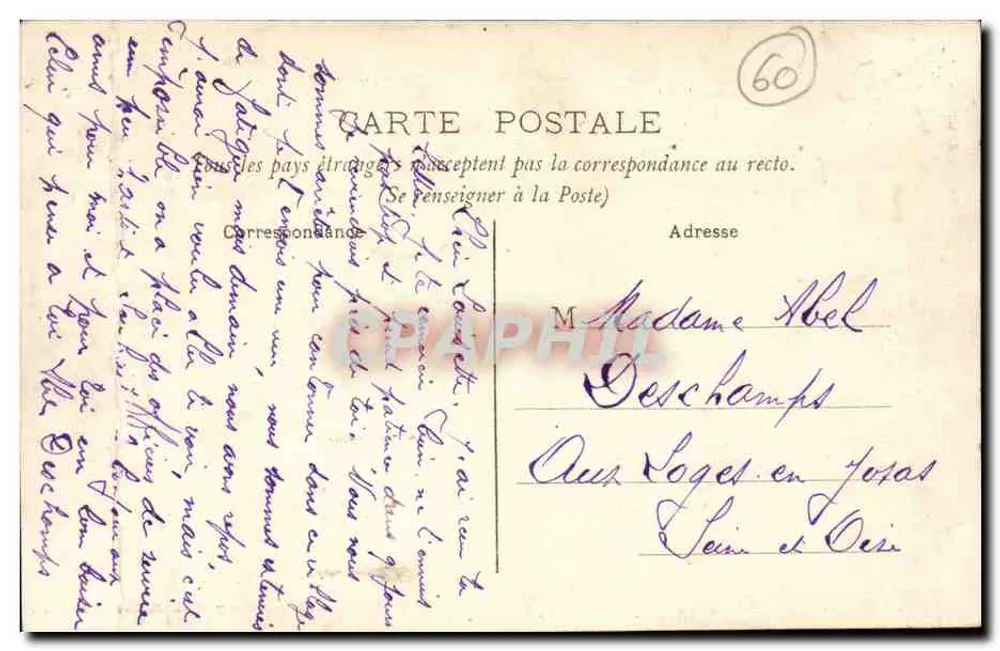 Bougenoult (Oise) — Rue de Sénéfontaine — Coleção Leroy, Epic-Tabacs L'H. Paris - Verso