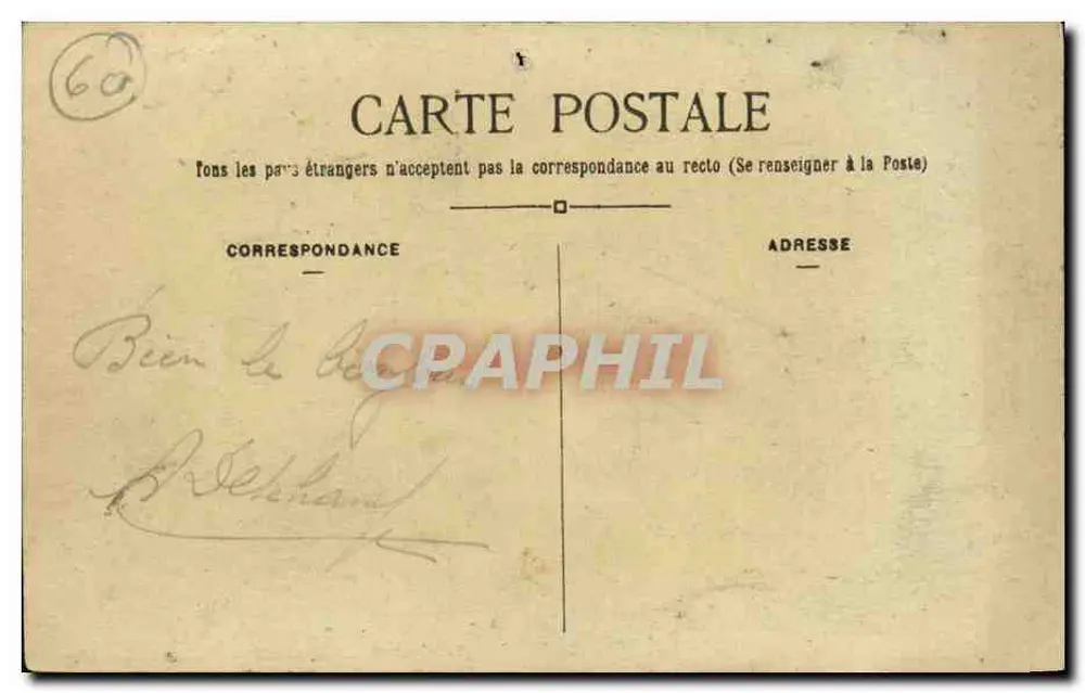 Clermont (Oise) — Praça do Hotel de Ville — Vandenhove, L'Anceleur - Verso