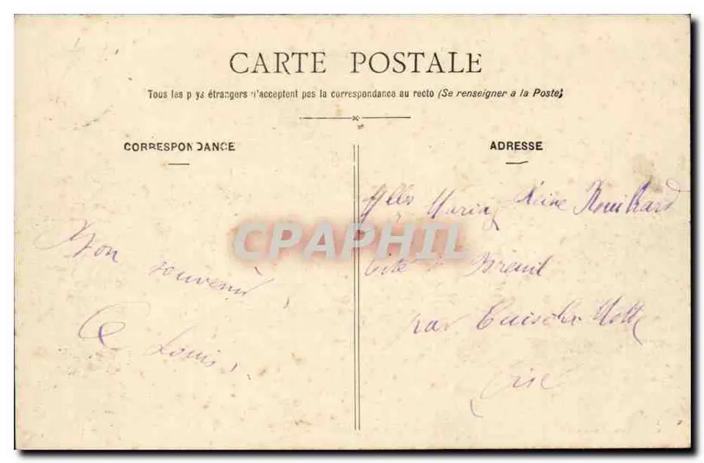 Brenneuille (Oise) — Bordas do Oise — Yardenhove, Lignecourt - Verso