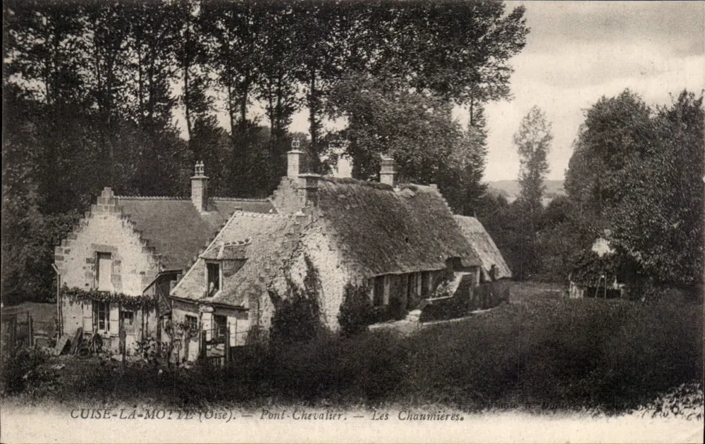 Cuisse-la-Motte (Oise) — Brücke des Ritters — Die Chaumières - Vorderseite