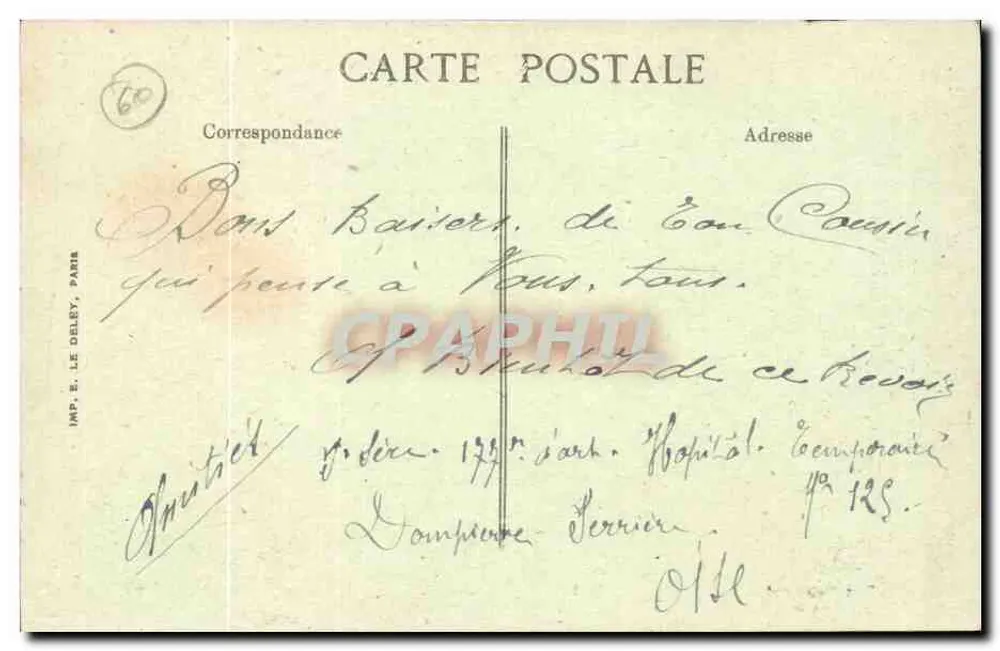 Ferrières — Rue de l’Ormelet (bas) — Edit. Debuquoy, Ferrières (Guerre 1914-1918) - Verso