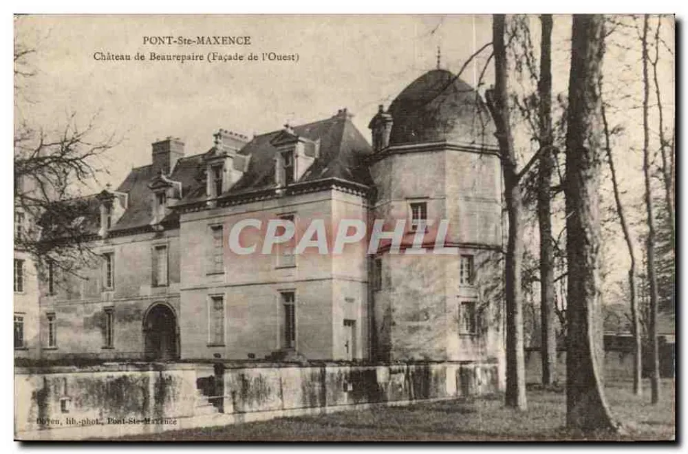 Pont-St-Maxence — Schloss Beaurepaire (Westfassade) — Doyen, lib.phot. Pont-St-Maxence - Vorderseite