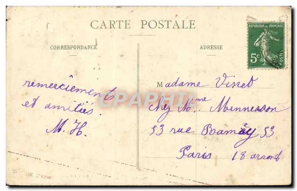 PONTE STE MAXENCE - Il Ponte, la Rue Neuve — Doyen, litografia-foto, Pont-St-Maxence (70188) - Verso