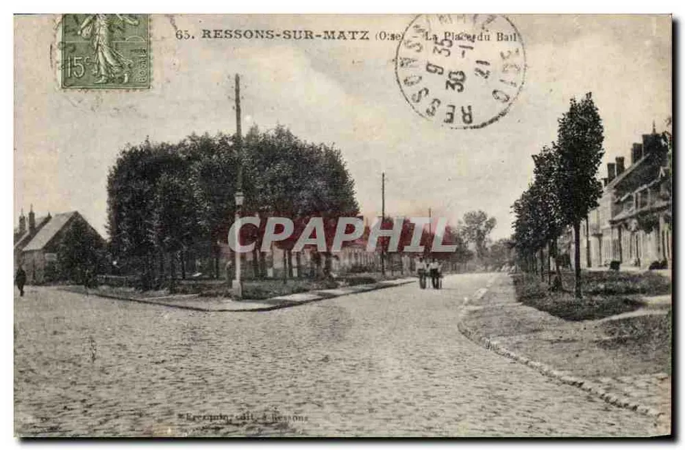 Ressons-sur-Matz — A Praça do Bail — Editor: E. Crepant, 65 - Frente