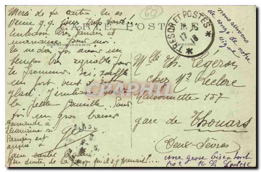 Der Krieg - Verberie (Oise) — Gebombte Straße — A. Le Hocquet, 139 Rue Lafayette Paris, Visé n° 109 - Rückseite