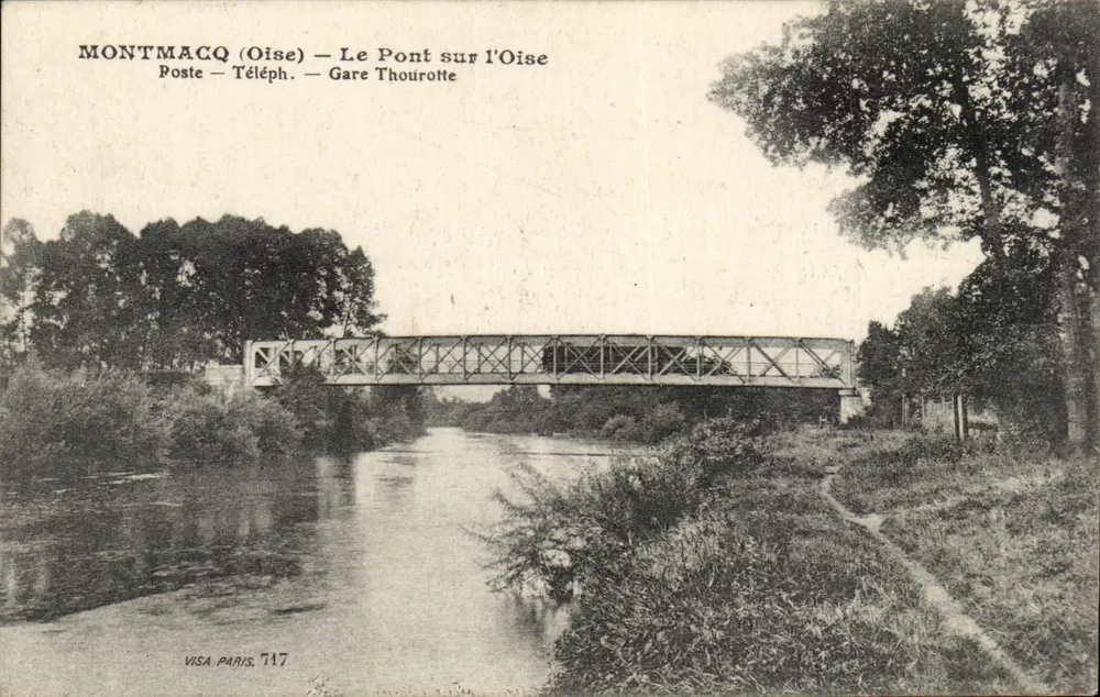 Montmacq (Oise) — Most nad Oisą — VISA Paryż 717 - Awers