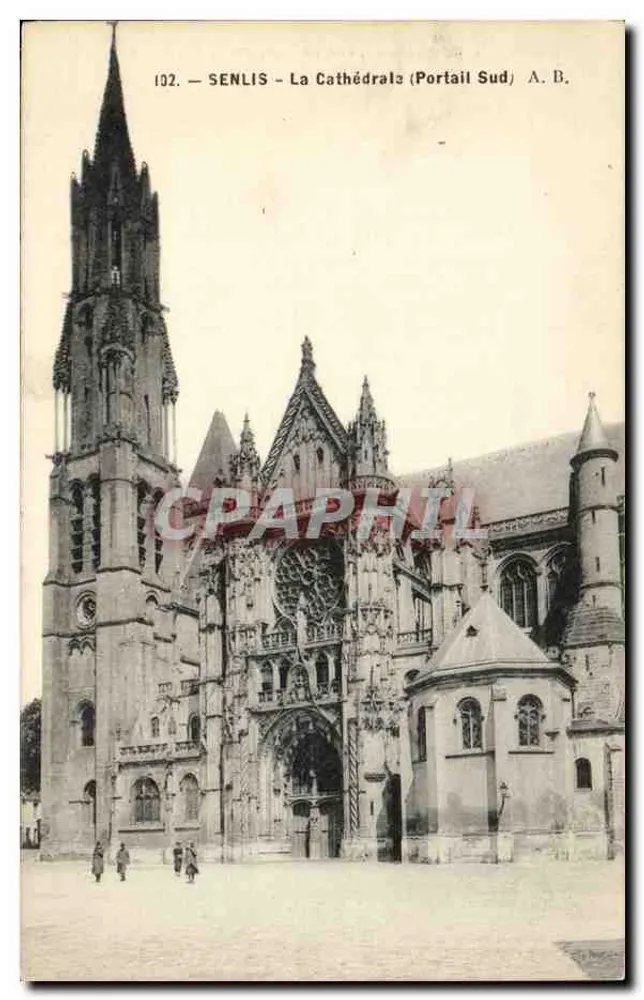 Senlis — A Catedral (Portão Sul) — A. B. n° 102 - Frente