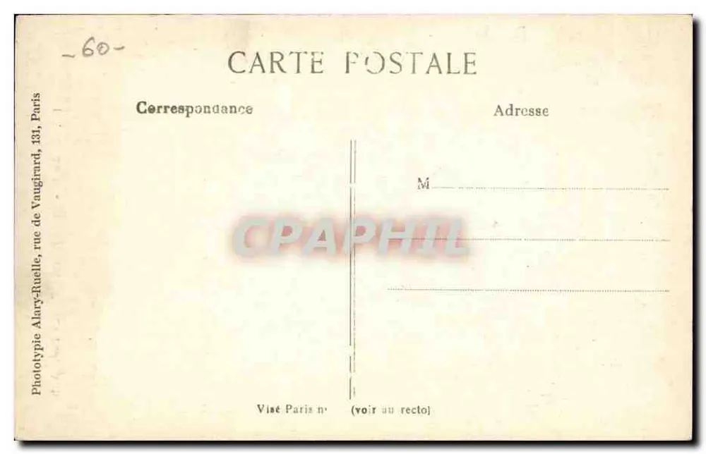 Senlis — A Catedral (Portão Sul) — A. B. n° 102 - Verso
