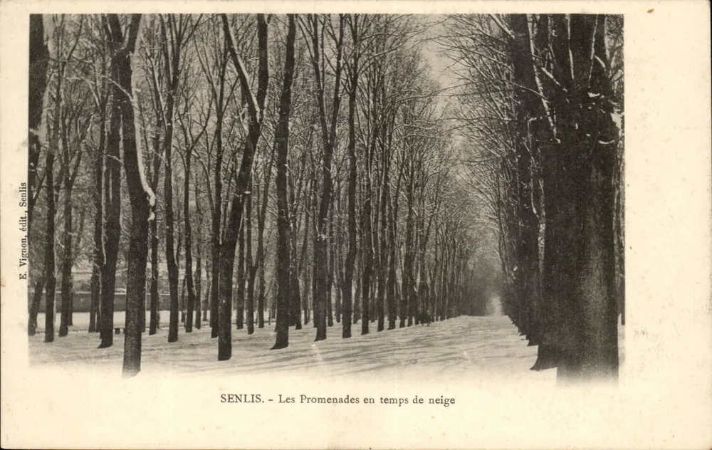Senlis - Spaziergänge in der Zeit des Schnees — E. Vignon, Verlag Senlis - Vorderseite