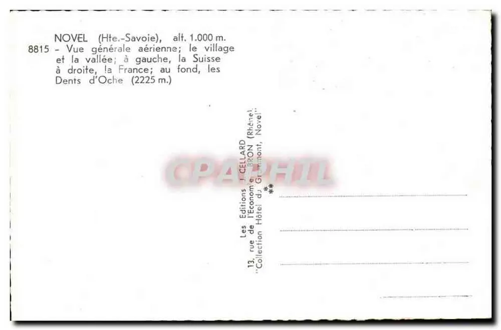 Novel (Haute-Savoie) — Vista geral aérea — Éditions Cellard - Verso