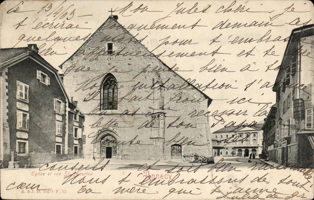 Kirche und Straße St. Maurice — Annecy — R.&J. D. 10271 F.12 - Vorderseite