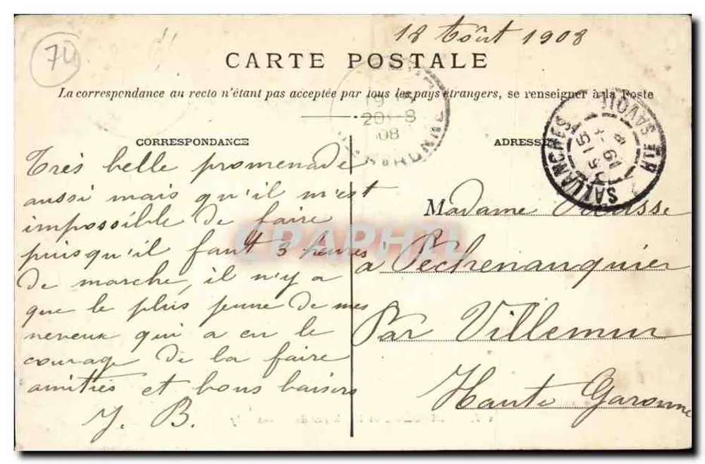 MÉGÈVE und die Mont Joly-Kette — Pittier, Foto-Verlag Annecy — Nr. 215 - Rückseite