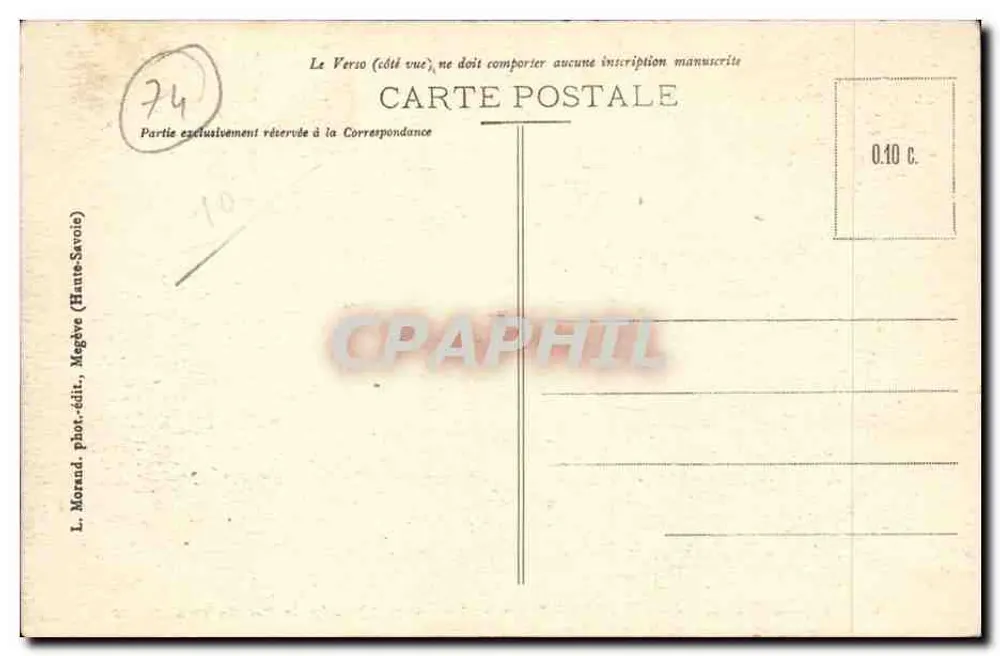 Saint-Gervais-les-Bains und die Mont-Blanc-Bahn — Haute-Savoie — n°390 — L. Morand, Megève - Rückseite
