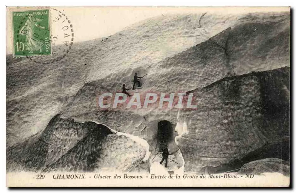 Chamonix - Gletscher der Bossons - Eingang zur Grotte des Mont-Blanc - ND - Vorderseite