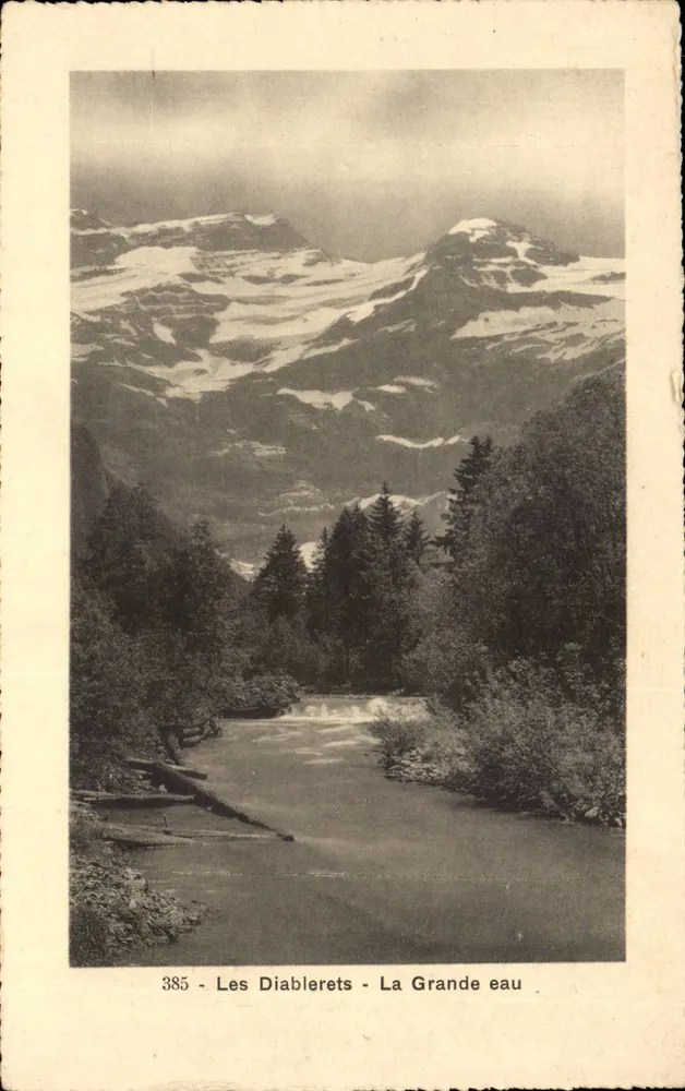 Les Diablerets - A Grande Água — G. Doiaux, fot. Leysin, n°385 - Frente