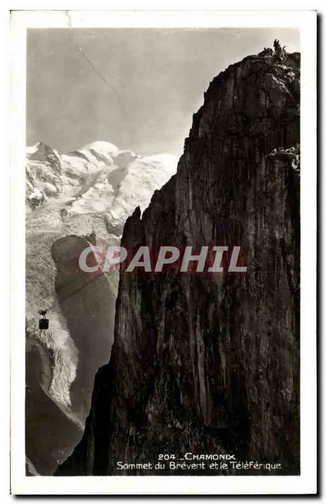 Chamonix — Sommet du Brévent et le Téléphérique — éditeur : Chamonix, n° 204 - Frente