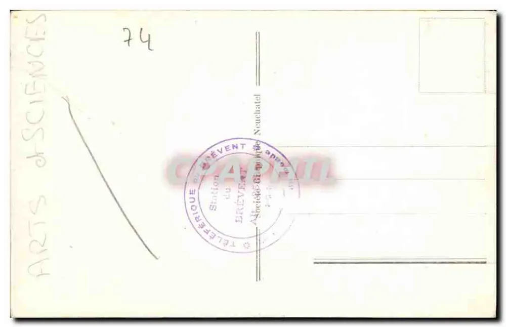 Chamonix — Sommet du Brévent et le Téléphérique — éditeur : Chamonix, n° 204 - Verso