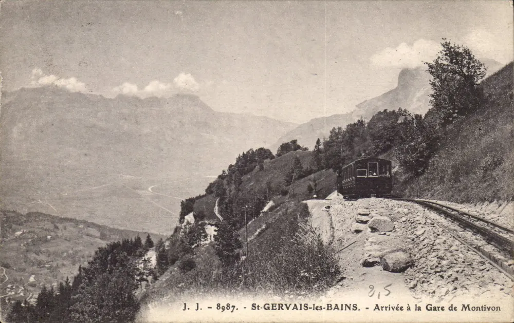 St-Gervais-les-Bains — Ankunft am Bahnhof Montivon — J. J. - 8987 - Vorderseite