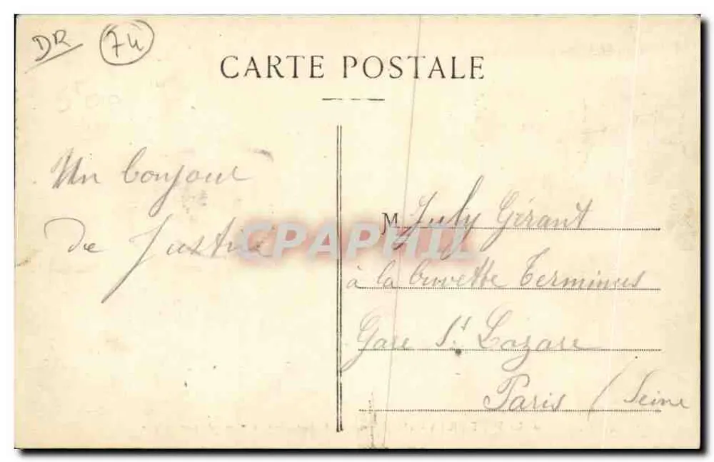 O Ponte de la Caille — Annecey — A. Gardet, n°160 - Verso
