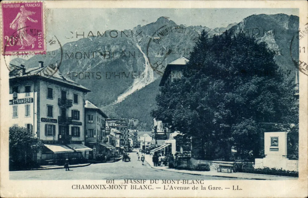 Chamonix-Mont-Blanc — Avenue de la Gare — LL. — Verlag LL, Nr. 601 - Vorderseite