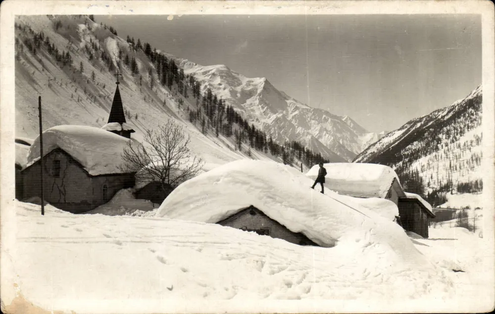 Castellammare — schneedecktes Dorf — CI. G. Fairphil - Vorderseite