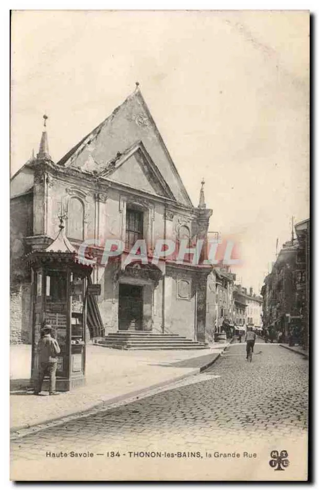 THONON-les-BAINS, la Grande Rue — uitgever C. P. H. (n° 134) - Voorkant
