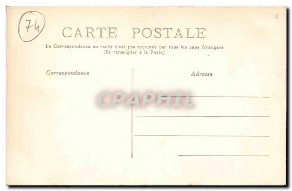 THONON-les-BAINS, la Grande Rue — uitgever C. P. H. (n° 134) - Achterkant