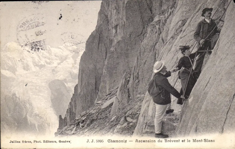 Chamonix — Aufstieg zum Brévent und den Mont-Blanc — Jullien frères, Fotografen-Verleger, Genf, J.J. 5995 - Vorderseite