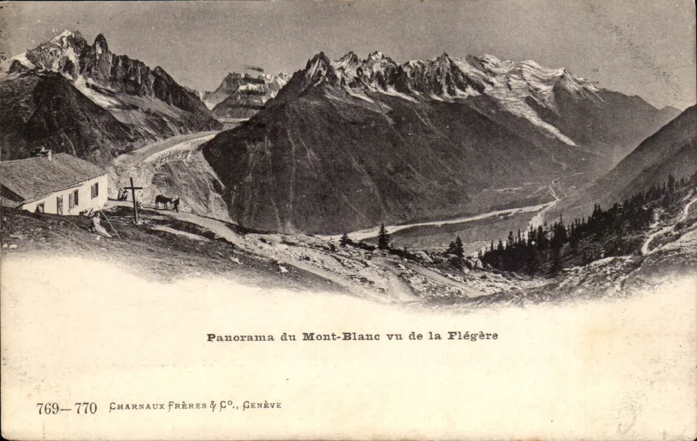 Panorama des Mont-Blanc von der Flégère — Charnaux Frères & Co., Genf, n° 769-770 - Vorderseite