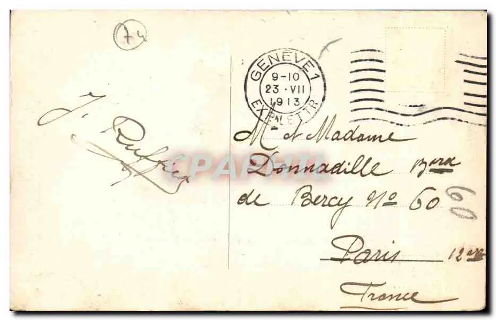 Panorama des Mont-Blanc von der Flégère — Charnaux Frères & Co., Genf, n° 769-770 - Rückseite
