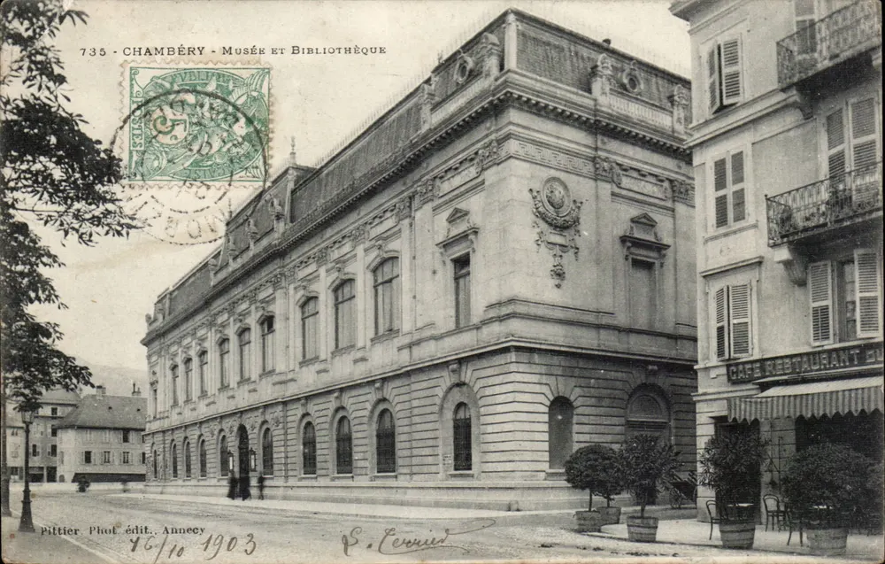 Chambéry - Museu e Biblioteca — Pilttier Fot. edit., Annecy, n°735 - Frente