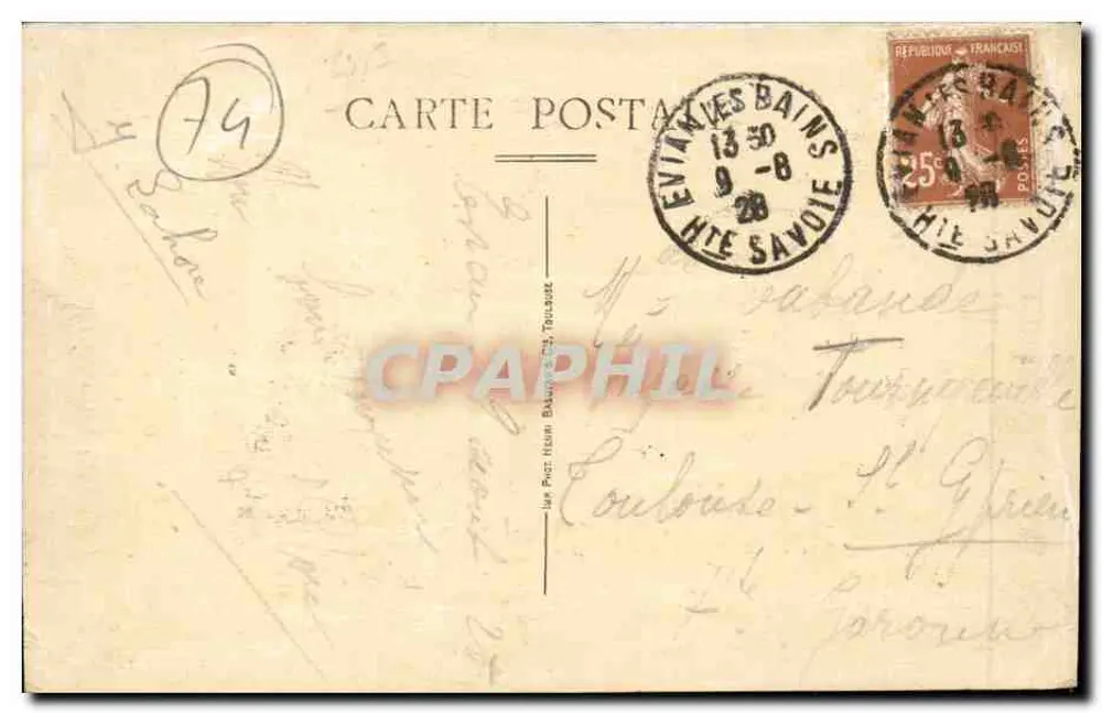 See Léman — Schloss Chillon und Bahnhof Territet — Verlag Journaux, Évian-les-Bains - Rückseite